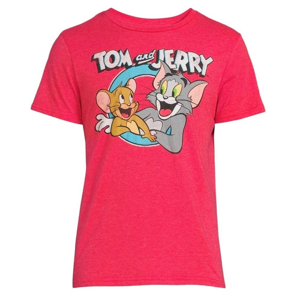 Tom and Jerry Unisex Red T-Shirt Size XL